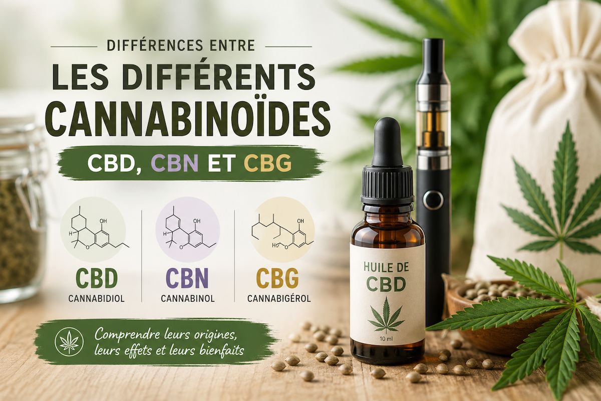 Comprendre les différence entre CBD, CBG et le CBN